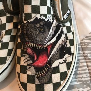 Checkered Dinosaur Vans